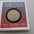 1995 War Ends VJ Day 50th Anniversary 5 Dollar Coin Cover - USA First Day Cover