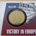 1995 Victory In Europe VE Day 50th Anniversary 5 Dollar Coin Cover - USA First Day Cover