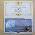 1999 Towards 2000 New Millennium 1 Crown Coin Cover - Benham First Day Cover - Signed