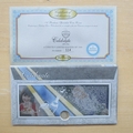 2001 Celebrate Silver Victorian 3d Coin Cover - Benham First Day Cover - Signed