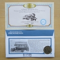 2001 Transportation Phenomenon 1 Crown Coin Cover - Benham First Day Cover - Signed