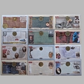 1999 Millennium Countdown Coin Cover Set - Benham First Day Covers Collection - Signed