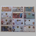 1999 Millennium Countdown Stamp and Coin Cover Set - Benham First Day Covers Collection - Signed