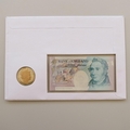 2002 The Queen's Golden Jubilee Silver 5 Pounds Banknote Coin Cover - First Day Covers