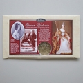 2000 Queen Victoria 1 Crown Coin Cover - Benham First Day Cover Signed by Annette Crosbie