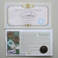 2005 The Island of Lundy Crown Coin Cover - Benham Signed UK PNC First Day Covers