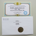 2008 Pope John Paul II 1 Crown Coin Cover - Benham Signed UK PNC First Day Covers