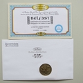 2008 Belfast Granted City Status Medal Cover - Benham Signed UK PNC First Day Covers