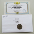 2008 Ian Flemming Centenary of Birth 1 Crown Coin Cover - Benham Signed UK PNC First Day Covers