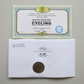 2010 Cycling Countdown to London 2012 Olympics Crown Coin Cover - Benham Signed UK PNC