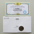 2011 Iconic Locomotives The Flying Scotsman Crown Coin Cover - Benham Signed UK PNC