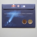 2005 End of WWII 2 Pounds Coin Cover - 60th Anniversary - Royal Mail First Day Cover