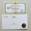 2011 First UK Aerial Post Centenary 1 Crown Coin Cover - Benham Signed UK PNC First Day Covers