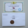 2012 Union Flag Faststamp 1 Crown Coin Cover - Benham Signed UK PNC First Day Covers