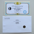 2012 Mary May Morris Britons of Distinctions 150th Anniversary 1 Penny Coin Cover - Benham Signed