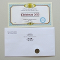 2013 Christmas Sixpence Coin Cover - Benham Signed UK PNC First Day Covers