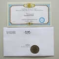 2014 Seaside Architecture 1 Crown Coin Cover - Benham Signed UK PNC First Day Covers