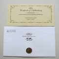 2017 Christmas Half Penny Coin Cover - Benham Signed UK PNC First Day Covers