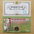2003 The Discovery of DNA 50th Anniversary 1 Crown Coin Cover - Benham First Day Cover Signed