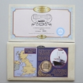 1997 HMY Britannia The Last Voyage 1 Euro Coin Cover - Benham First Day Cover - Signed