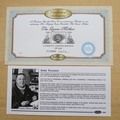 2002 Queen Elizabeth The Queen Mother 5 Pounds Coin Cover - Benham First Day Cover - Signed