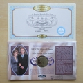 1999 Royal Wedding Prince Edward Gibraltar Crown Coin Cover - Benham First Day Cover - Signed