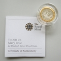 2011 Mary Rose Silver Piedfort 2 Pound Coin - UK Royal Mint