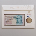 2002 Golden Jubilee 5 Pounds Banknote & 5 Pounds Coin Cover - Royal Mail First Day Cover