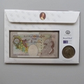 2001 Queen Victoria 10 Pounds Banknote 5 Pounds Coin Cover - Royal Mail First Day Cover