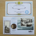 2013 The Battle of The Atlantic 70th Anniversary 1 Dollar Coin Cover - Benham First Day Cover