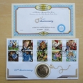 2015 Alice In Wonderland 150th Anniversary 1 Crown Coin Cover - Benham First Day Cover