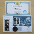 2015 Penny Black 175th Anniversary Isle of Man 1 Crown Coin Cover - Benham First Day Cover