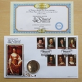 2010 The Royal House of Stuart 1 Dollar Coin Cover - Benham First Day Cover
