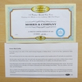 2011 Morris & Company One Penny Coin Cover - Benham First Day Cover Signed
