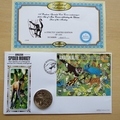 2011 Amazon Spider Monkey Isle of Man 1 Crown Coin Cover - Benham First Day Cover