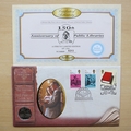 2000 Public Libraries 150th Anniversary 50p Pence Coin Cover - Benham First Day Cover