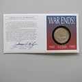 1995 War Ends VJ Day 50th Anniversary 5 Dollar Coin Cover - USA First Day Cover